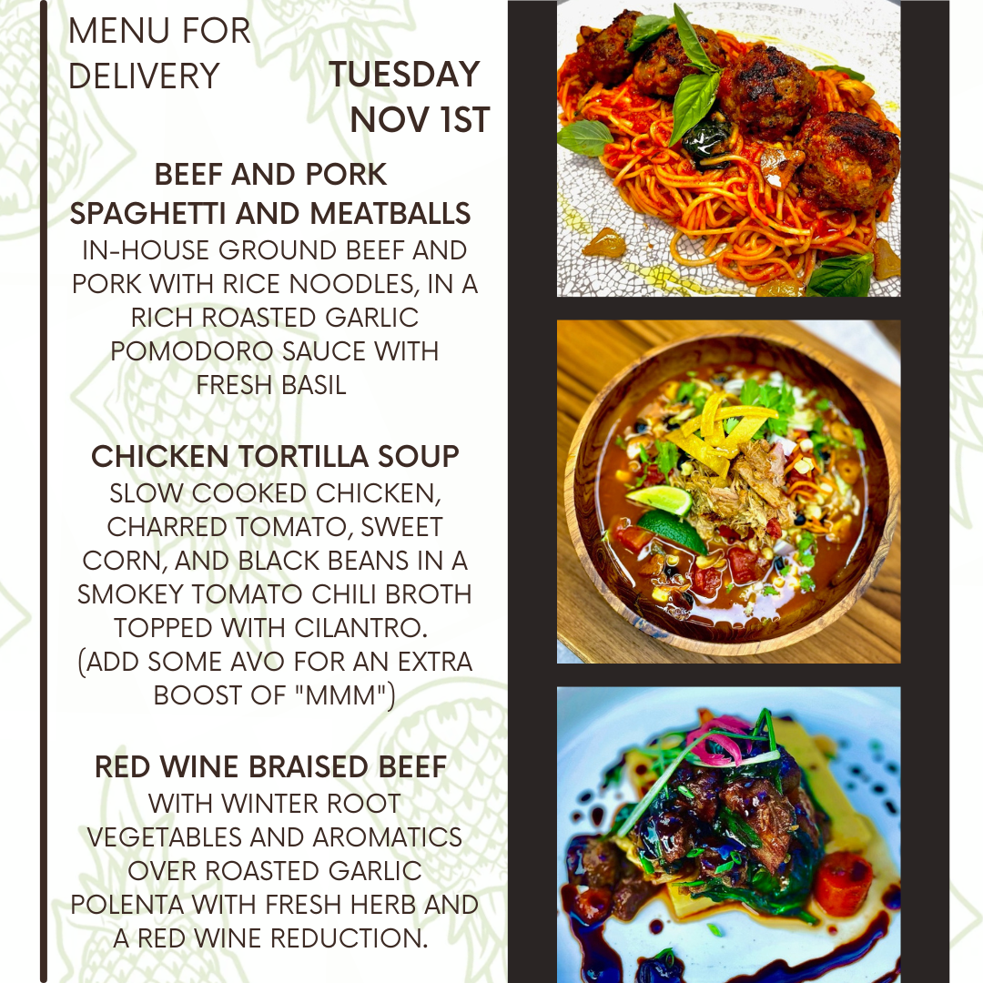 Delivery In Menu Menu for a delivery Tuesday November 1st – Clean Machine Kitchen