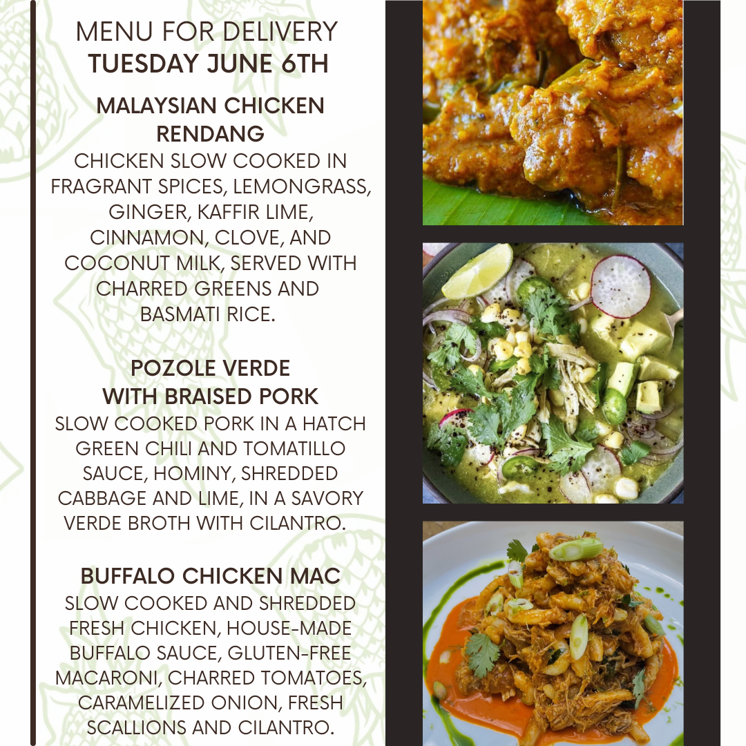 Delivery In Menu Menu for a delivery Tuesday June 6th – Clean Machine Kitchen